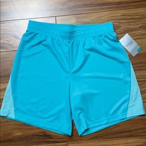 Sky blue athletic shorts